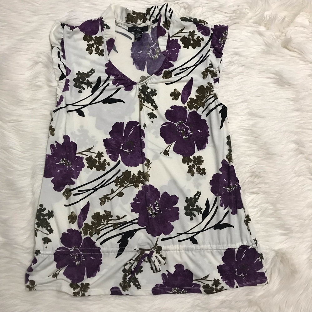 Alfani Petite Large Sleeveless Drawstring Tank